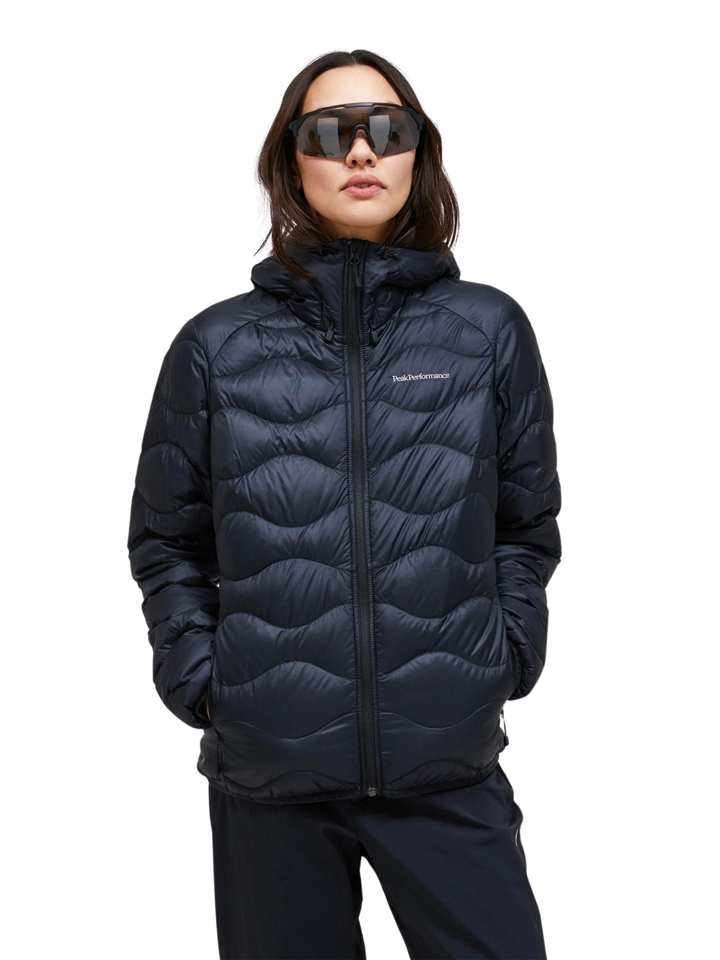 Kurtka Peak Performance puchowa damska Helium Down Hood Jacket czarna